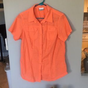 🍑 Peach Columbia Button Down